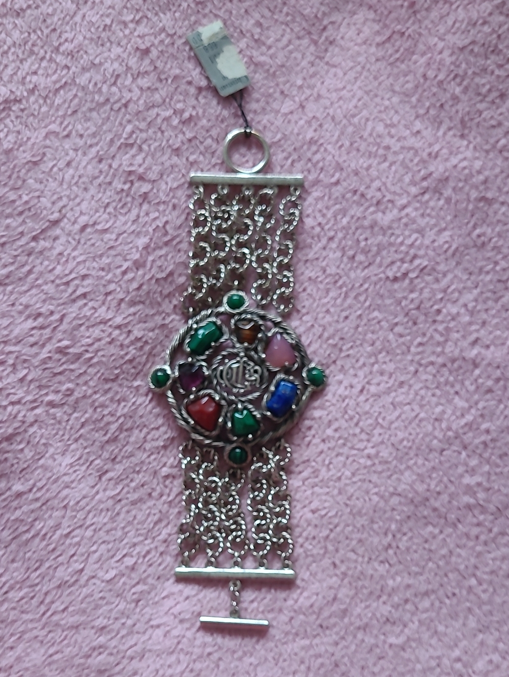 Dior Silver-Tone Multicolor Gemmed Bracelet